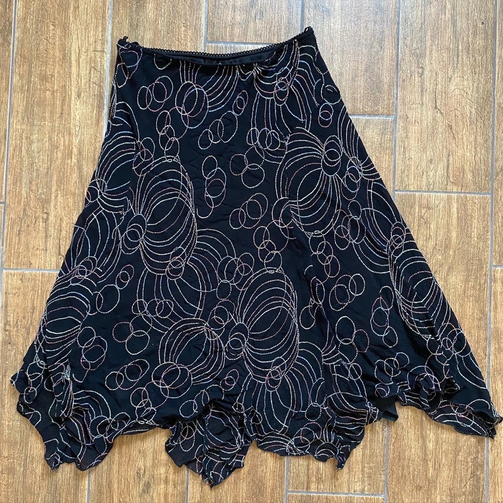 90s Y2K gothic fairy black bubbly skirt